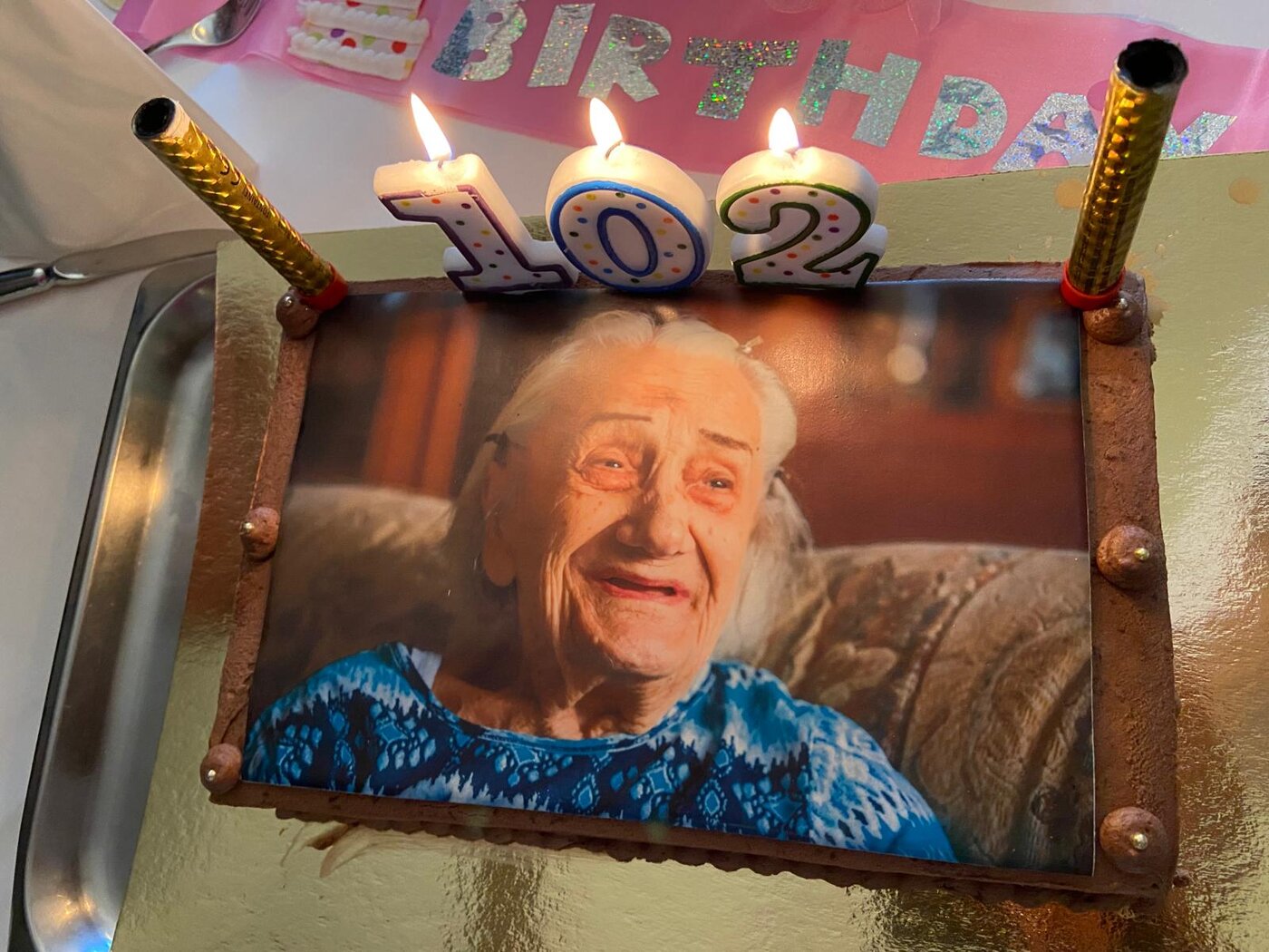 Agnes an ihrem 102. Geburtstag